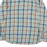 WRANGLER Mens Shirt Blue Check Long Sleeve M