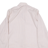 BASILICA Mens Shirt Pink Striped Long Sleeve S