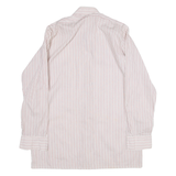 BASILICA Mens Shirt Pink Striped Long Sleeve S
