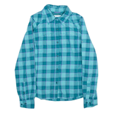 COLUMBIA Womens Shirt Green Check Long Sleeve S