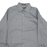 CALVIN KLEIN Mens Shirt Grey Striped Long Sleeve L