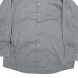 CALVIN KLEIN Mens Shirt Grey Striped Long Sleeve L