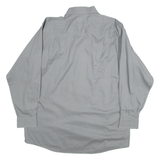 CALVIN KLEIN Mens Shirt Grey Striped Long Sleeve L