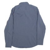 CALVIN KLEIN Slim Fit Mens Shirt Blue Striped Long Sleeve L