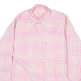 WRANGLER Womens Shirt Pink Check Long Sleeve M