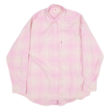 WRANGLER Womens Shirt Pink Check Long Sleeve M