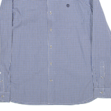 TIMBERLAND Slim Fit Mens Shirt Blue Gingham Long Sleeve 2XL