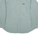 WRANGLER Mens Shirt Green Long Sleeve XL