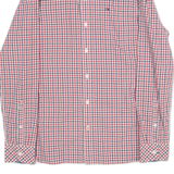 HILFIGER DENIM Mens Shirt Red Check Long Sleeve S