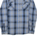 LEVI'S Mens Shirt Blue Check Long Sleeve M