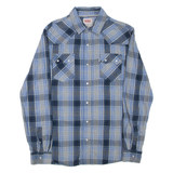 LEVI'S Mens Shirt Blue Check Long Sleeve M