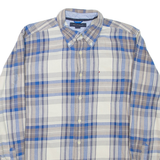 TOMMY HILFIGER Mens Shirt Blue Check Long Sleeve L