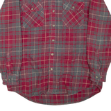 SCHMIDT WORKWEAR Mens Shirt Red Check Long Sleeve L