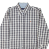 TOMMY HILFIGER Mens Shirt Grey Check Long Sleeve XL