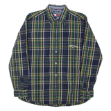 TOMMY JEANS Mens Shirt Blue Check Long Sleeve M