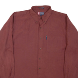 CHAPS RALPH LAUREN Mens Plain Shirt Maroon Long Sleeve XL