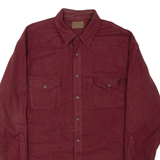 ST.JOHN'S BAY Mens Plain Shirt Maroon Long Sleeve XL