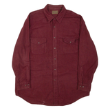 ST.JOHN'S BAY Mens Plain Shirt Maroon Long Sleeve XL