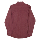 GRIZZLY MOUNTAIN Mens Plain Shirt Maroon Long Sleeve M