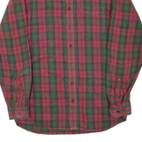 L.L.BEAN Tall Mens Shirt Red Check Long Sleeve M