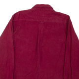 SHAVER LAKE Mens Plain Shirt Maroon Long Sleeve XL