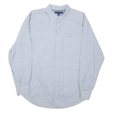 TOMMY HILFIGER Mens Shirt Blue Striped Long Sleeve XL