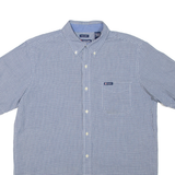 CHAPS Mens Shirt Blue Gingham L