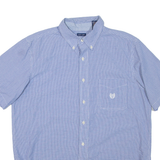 CHAPS Mens Shirt Blue Check L