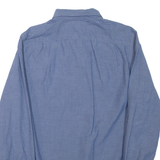 NAUTICA Mens Plain Shirt Blue Long Sleeve M