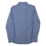NAUTICA Mens Plain Shirt Blue Long Sleeve M