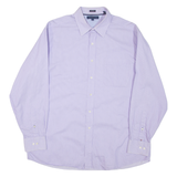 TOMMY HILFIGER Mens Shirt Purple Striped Long Sleeve L