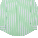 CHAPS Mens Shirt Green Striped Long Sleeve L