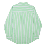 CHAPS Mens Shirt Green Striped Long Sleeve L