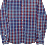NAUTICA Slim Fit Mens Shirt Blue Check Long Sleeve L