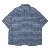 CARIBBEAN Mens Shirt Blue Geometric XL