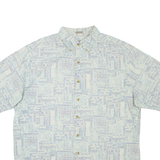 HOOK & TACKLE Mens Shirt Blue Geometric L