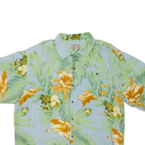 HIGH SURF Mens Hawaiian Shirt Blue Floral 2XL