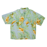 HIGH SURF Mens Hawaiian Shirt Blue Floral 2XL
