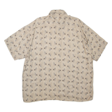 NATURAL ISSUE Mens Shirt Brown Spotted XL