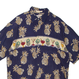 CAMPIA Pineapple Mens Hawaiian Shirt Blue L
