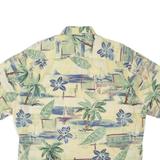 PIERRE CARDIN Mens Hawaiian Shirt Green Floral XL