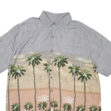 BATIK BAY Mens Hawaiian Shirt Grey Floral XL
