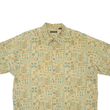 PIERRE CARDIN Mens Shirt Yellow Geometric 2XL