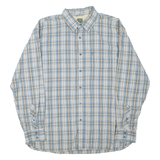 TIMBERLAND Mens Shirt Blue Check Long Sleeve XL