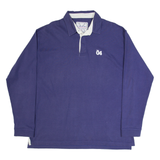 CREW CLOTHING Mens Polo Shirt Blue Long Sleeve M