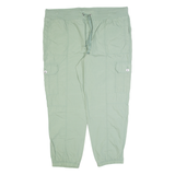 DKNY SPORT Cargo Womens Trousers Green Regular Tapered W38 L27