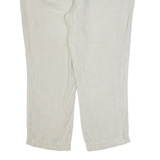 FAT FACE 3/4 Length Womens Trousers Beige Regular Tapered Linen W34 L25