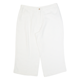 PHASE EIGHT PATSY SEDDON 3/4 Length Womens Trousers White Straight Linen W32 L21