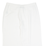 PHASE EIGHT PATSY SEDDON 3/4 Length Womens Trousers White Straight Linen W32 L21