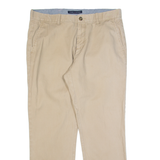 TOMMY HILFIGER Chino Mens Trousers Beige Regular Straight W34 L30